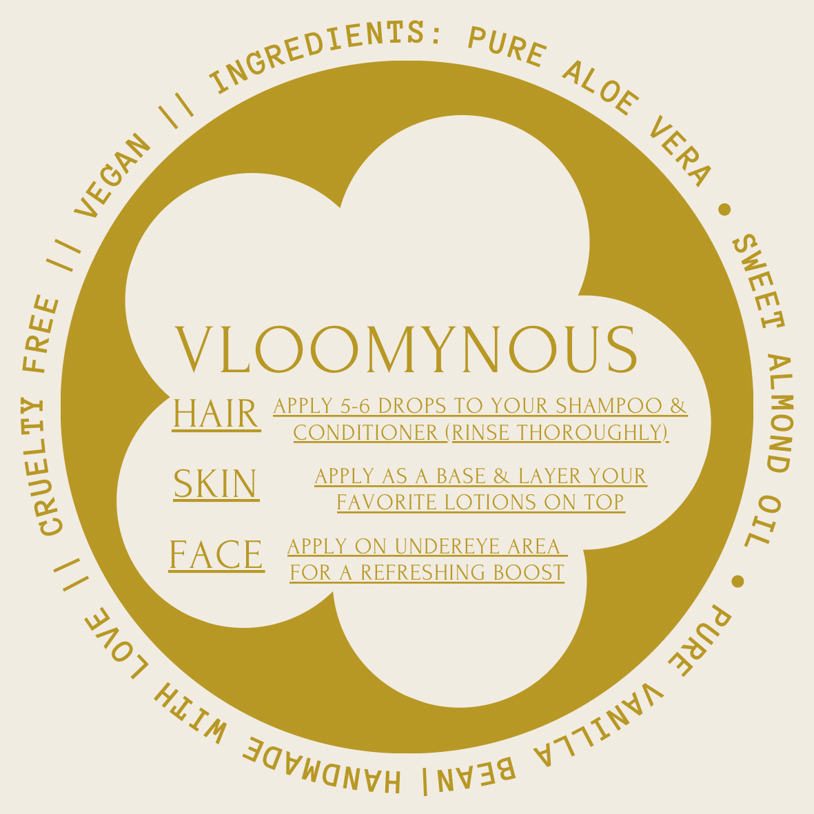 Vloomynous Body Oil “Vera Vanilla” 1oz